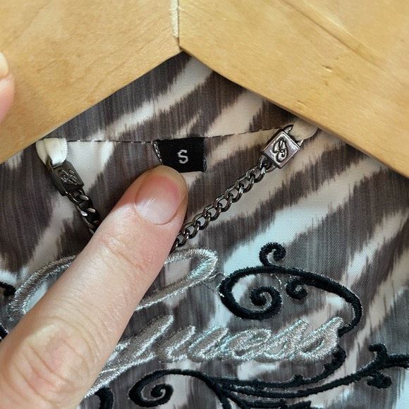 GUESS Zebra Print Trench Coat Size S - Picture 5 of 11